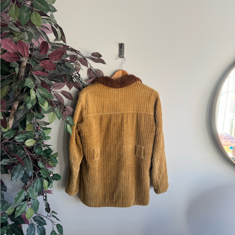 Cozy Tan Teddy corduroy Jacket for Women (unisex) - Picture 6 of 9